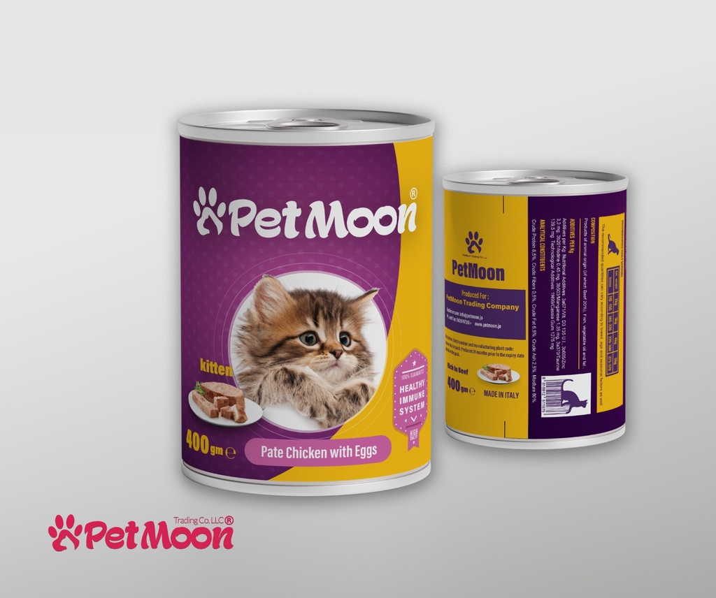 Petmoon Cat Food wet Pate for Kitten - 400 gm