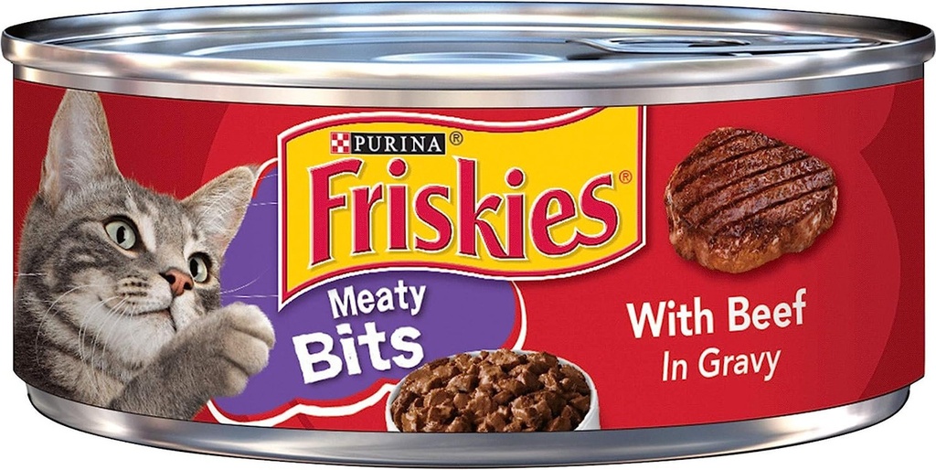 Friskies With Beef in Gravy Meaty Bits 156g