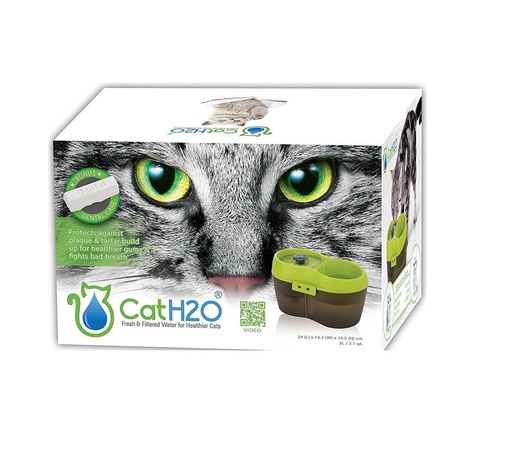 H2O Drinking Fountain for Cat or Small Dog - 2L Green color