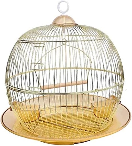 Golde Round Cage with Swing