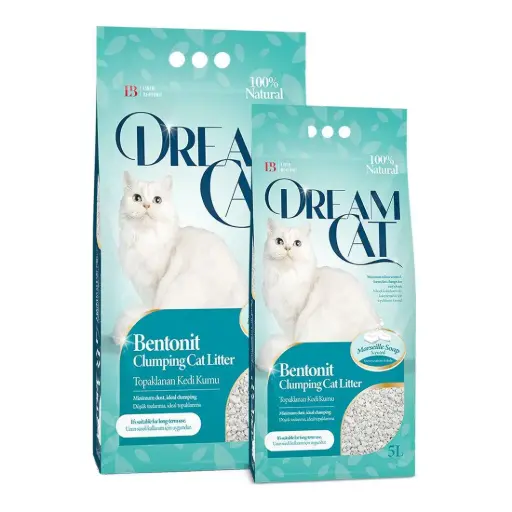 Dream Cat Bentonite Natural White Cat Litter soap Scent 5L